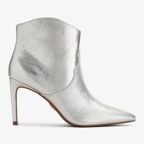 EXPRESS POINTY TOE METALLIC ANKLE BOOTS - Picture 3 of 6